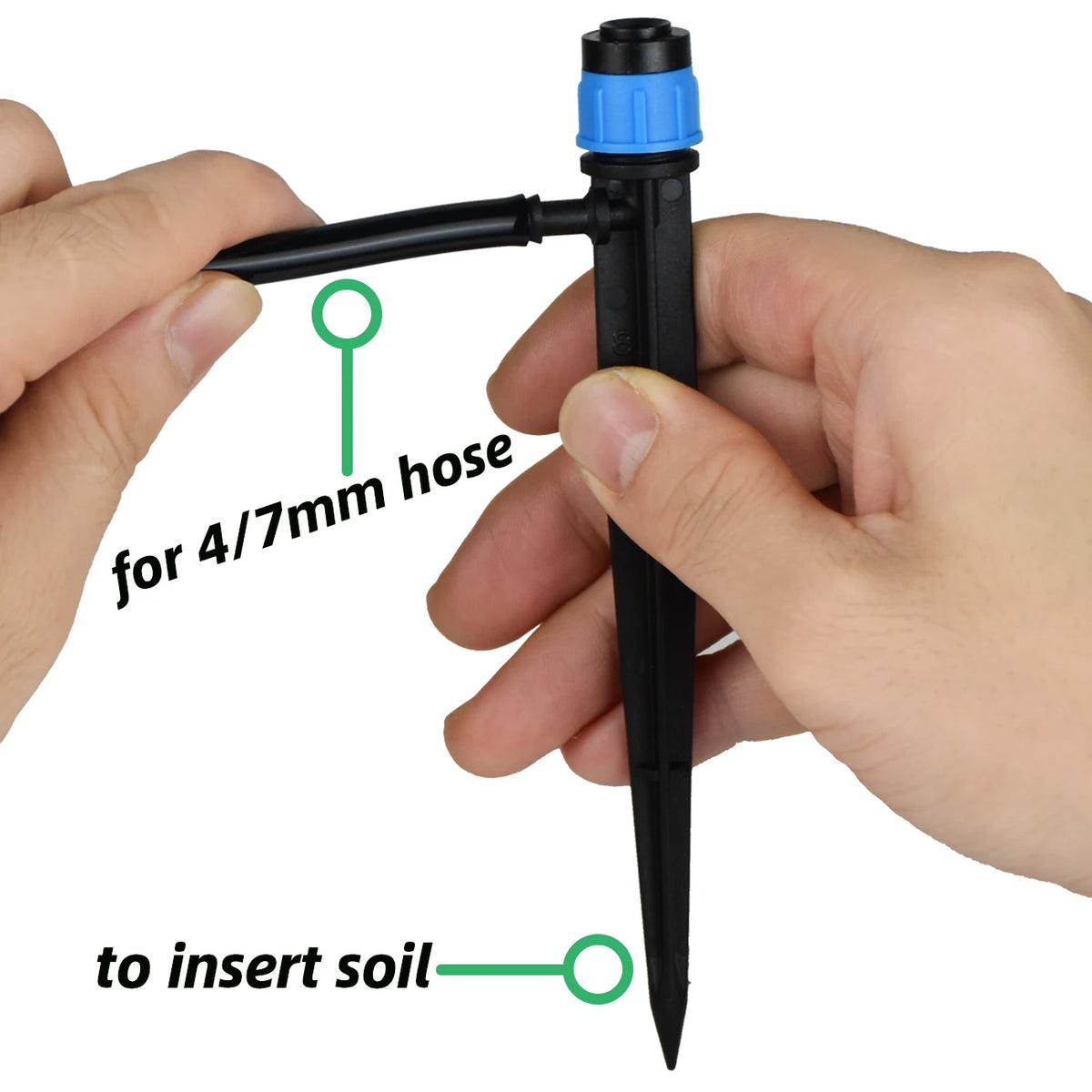 Adjustable 360° Spike Sprinklers for 4/7 mm Tubing, 30 Pack