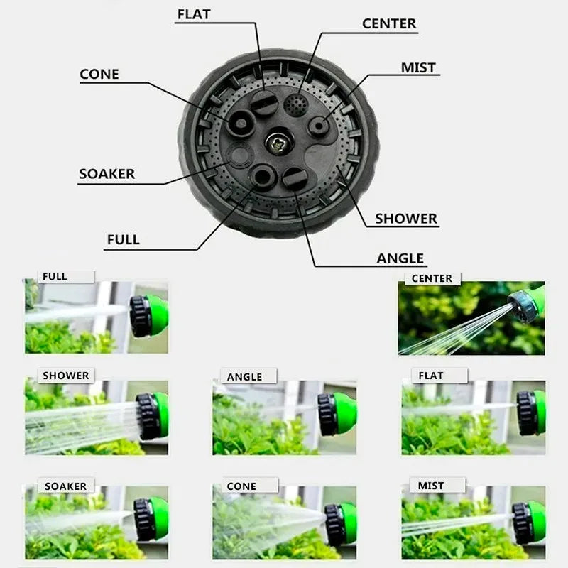 8 Mode High Pressure Garden Water Gun Hose Nozzle Car Washing Yard Water Sprayer Irrigation Pipe Tube Nozzle Sprinkle Tools