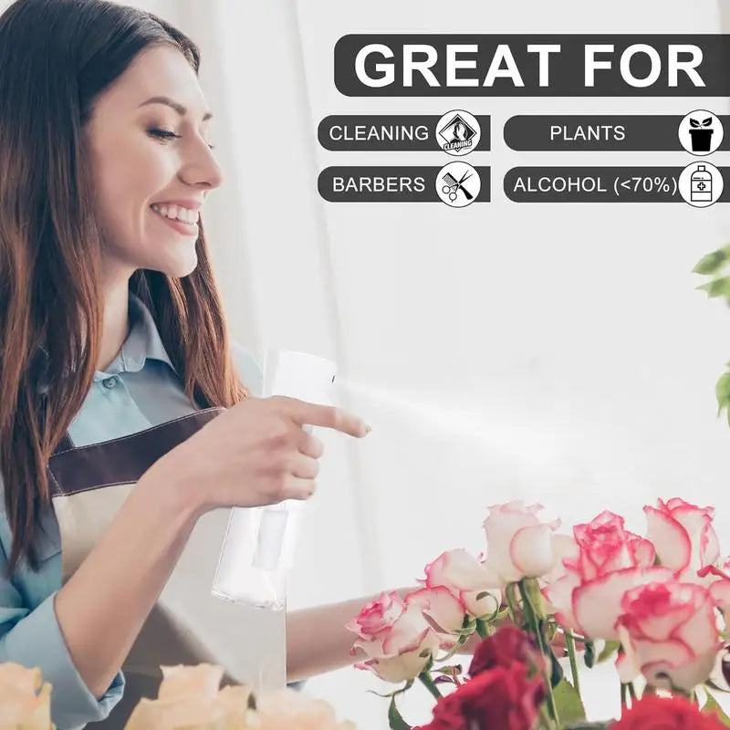 1pc  Continuous Fine Mist Spray Bottle, Multi-Purpose Handheld Sprayer For Hair, Facial Toner, Alcohol, Plants, Home Cleaning, Portable Liquid Container