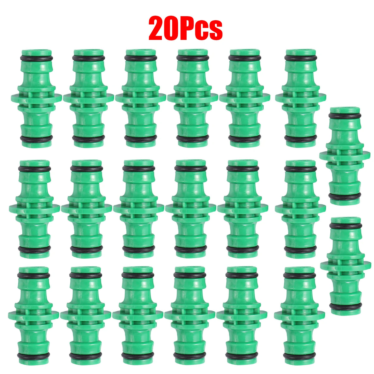 5Pcs Double Plug Hose Connector Extender for Garden Pipe Connecting Fast Release Quick Joint Irrigation Watering System Fitting