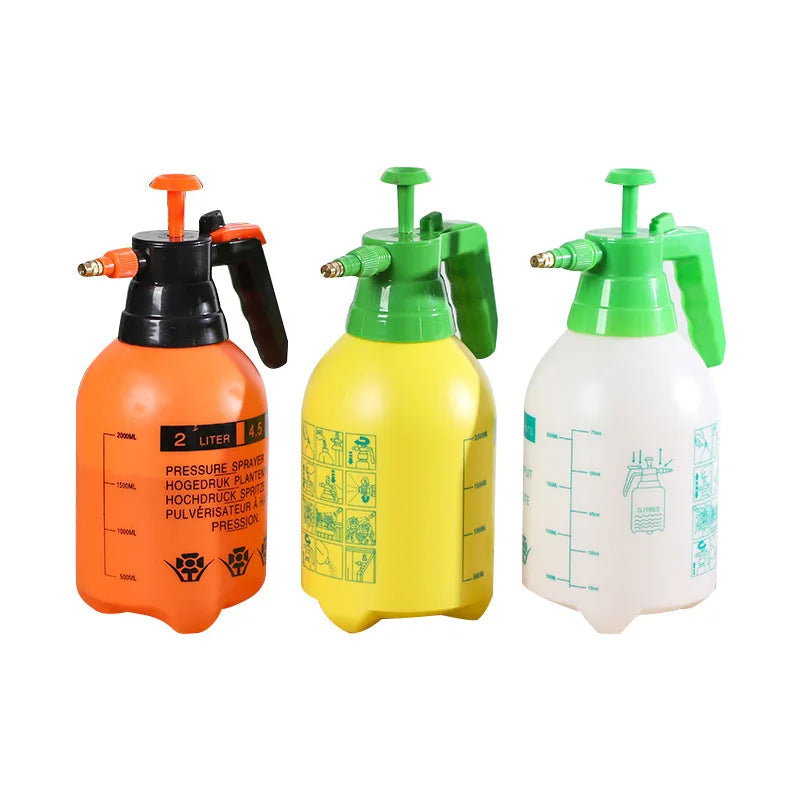 2 L Air-Pressure Watering Can for Plants, White or Orange