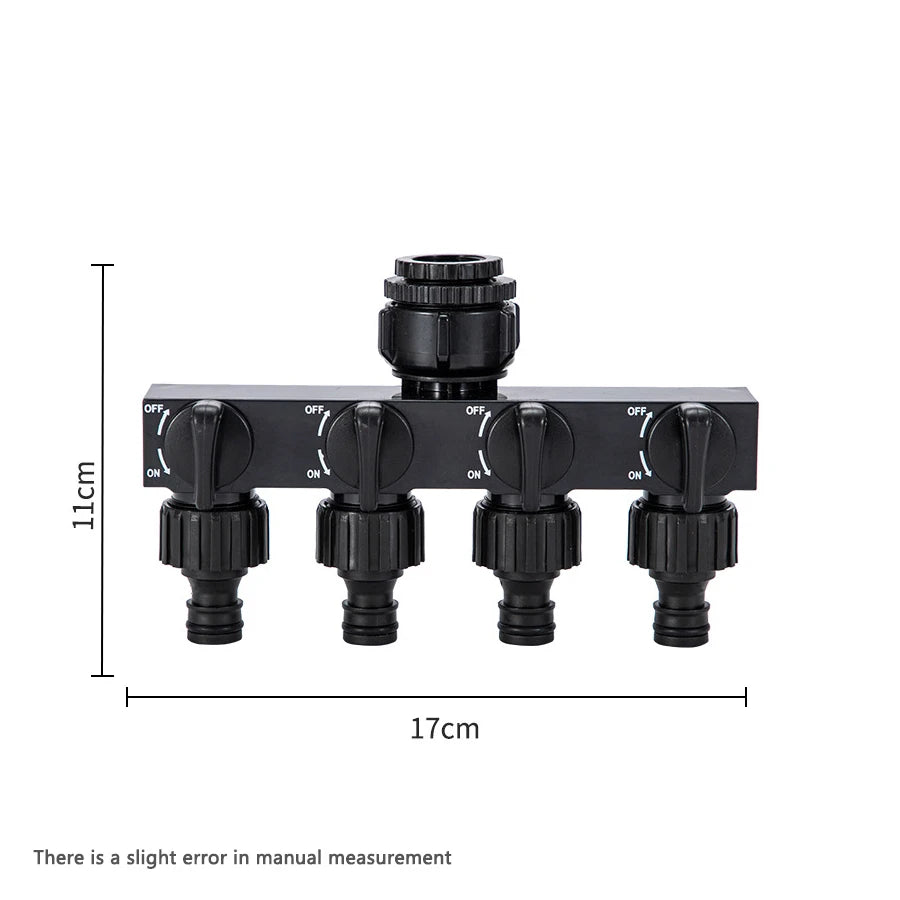 Faucet Connector Garden Accessories Water Distributor 4 Way Watering Supplies Irrigation Fittings Tool Hose Splitter System Home