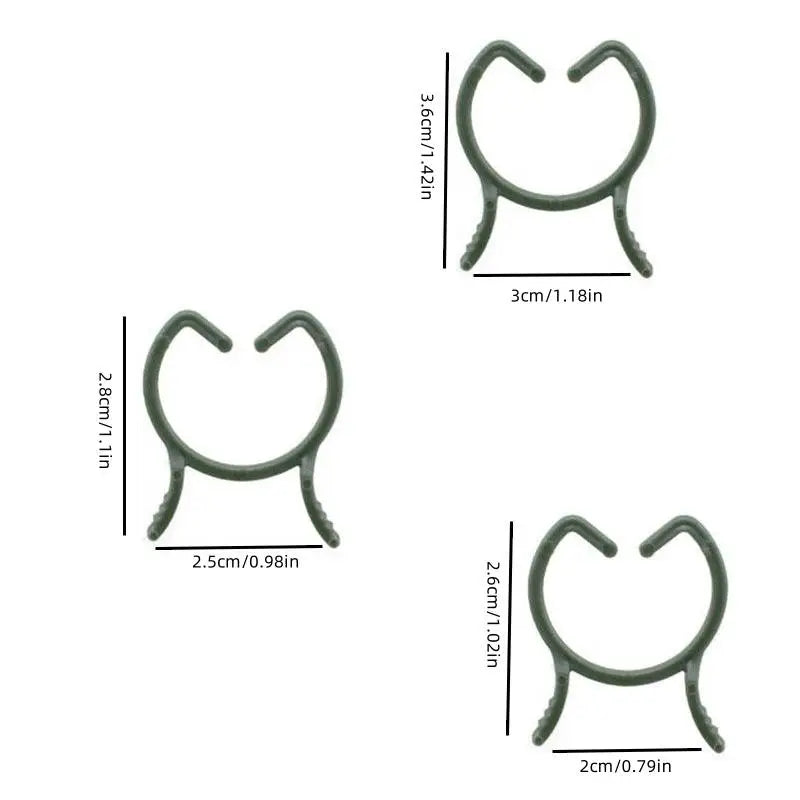 Plant Support Clips, 3 Sizes, 100 or 200 Pack