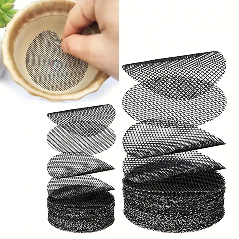 Square Fiberglass Pot Drainage Mesh, 5–10 cm, 50–300 Pack