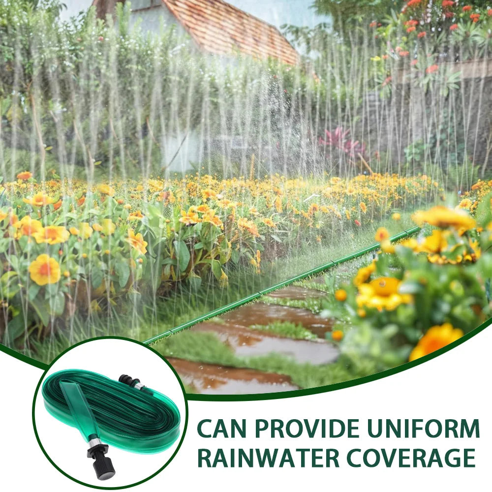 1PCS Multi-Directional Sprinkler Soaker Hose Durable Flat Water Saving Irrigation Tubing for Garden Lawn Plant Watering