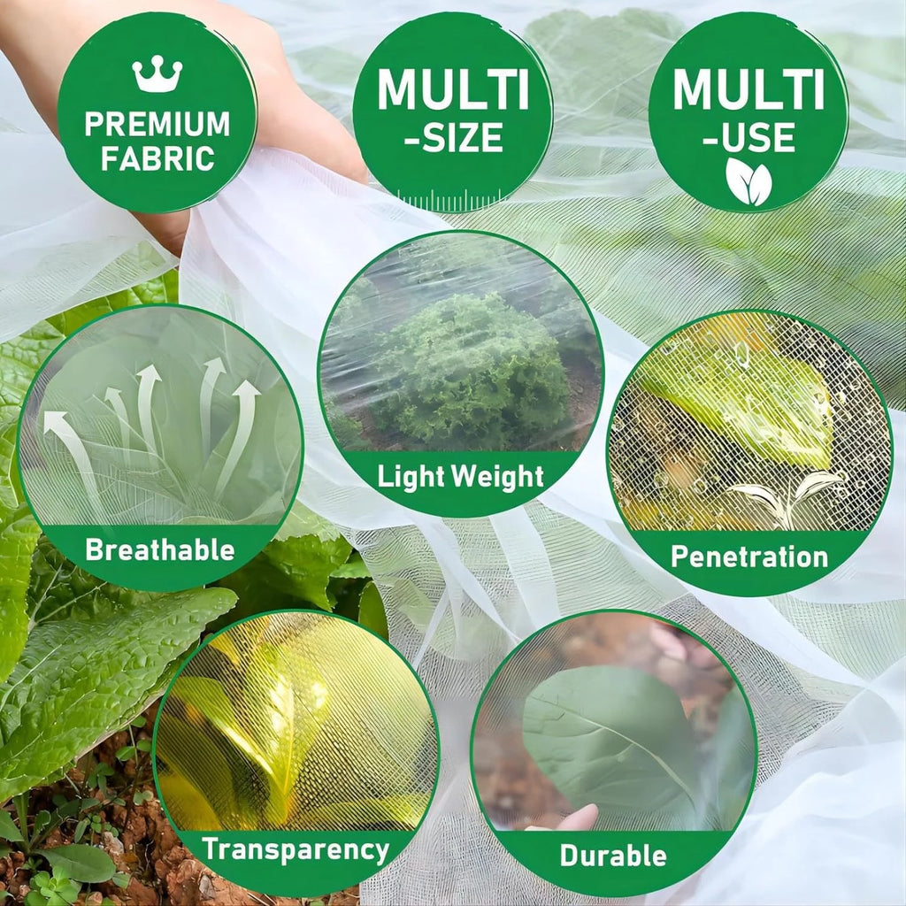 Garden Plant Insect Protection Net Vegetable Flower Fruit Care Cover Network Greenhouse Protective Net Pest Control Anti-Bird