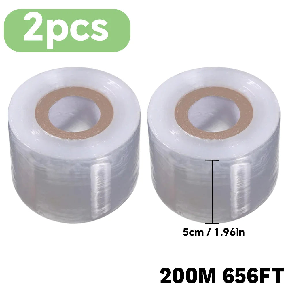 Clear PE Grafting Tape, 200 m Roll, 2, 3 or 5 cm Wide