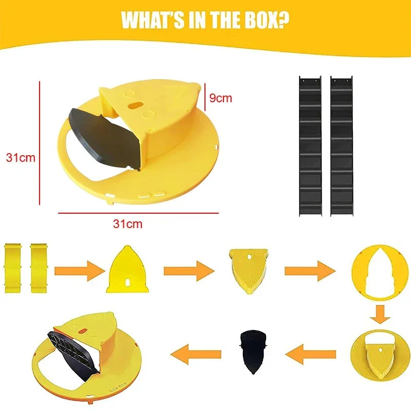 Bucket-Mount Flip-Lid Mouse Trap, Auto Reset