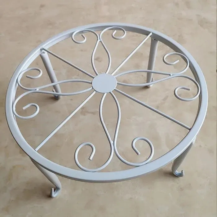 Floor Standing Single Pot Iron Flower Rack, Indoor Balcony Flower Rack, Flower Pot Rack