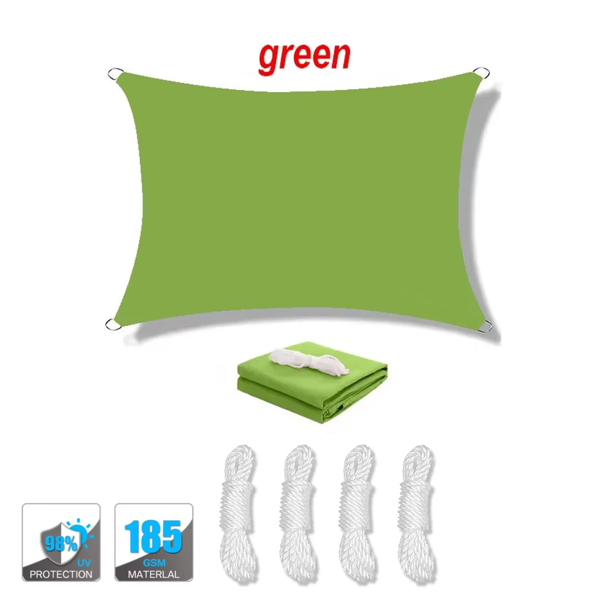 Shade Sail Canopy for Patio and Garden, Multiple Sizes and Colors