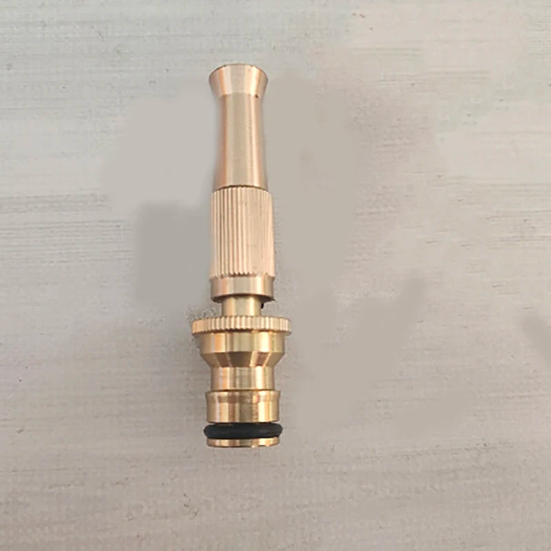 Spray Nozzle Water Gun Brass High Pressure Direct Spray Quick Connector Home Hose Adjustable Pressure Garden Sprinkler