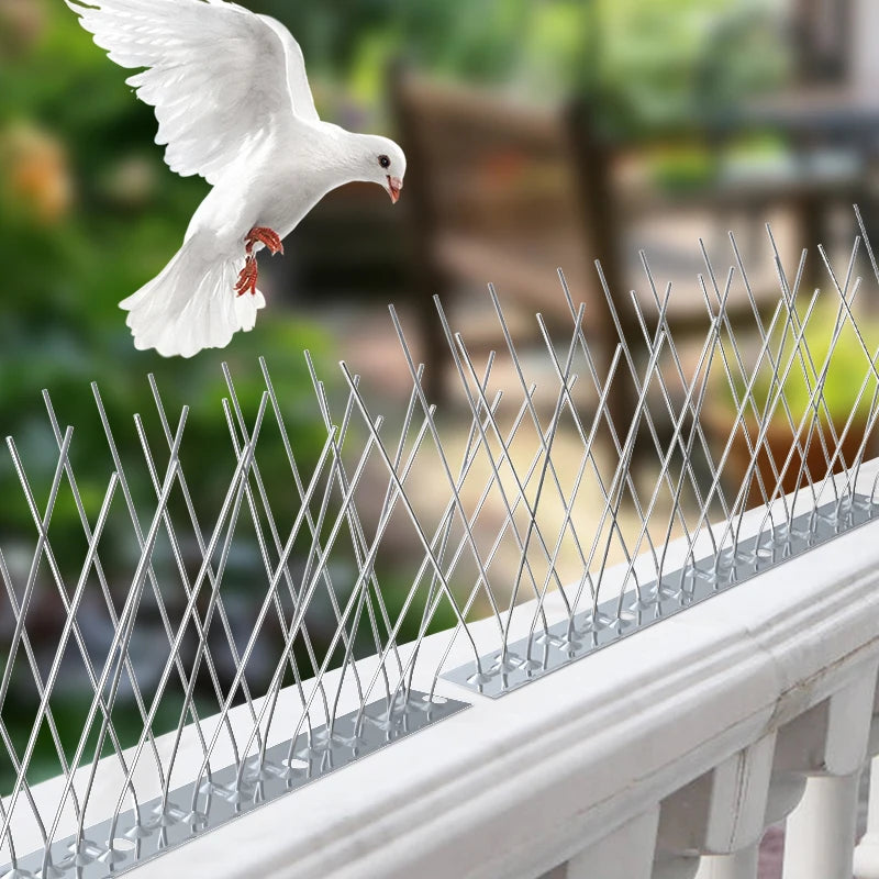 Stainless Steel Bird Spikes, 25, 33 or 50 cm, 5 or 10 Sets