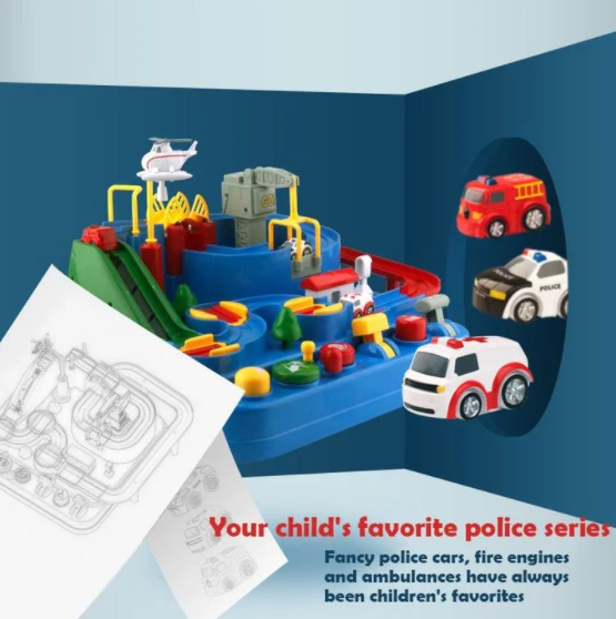 Coffret de jouets pour enfants sur rail