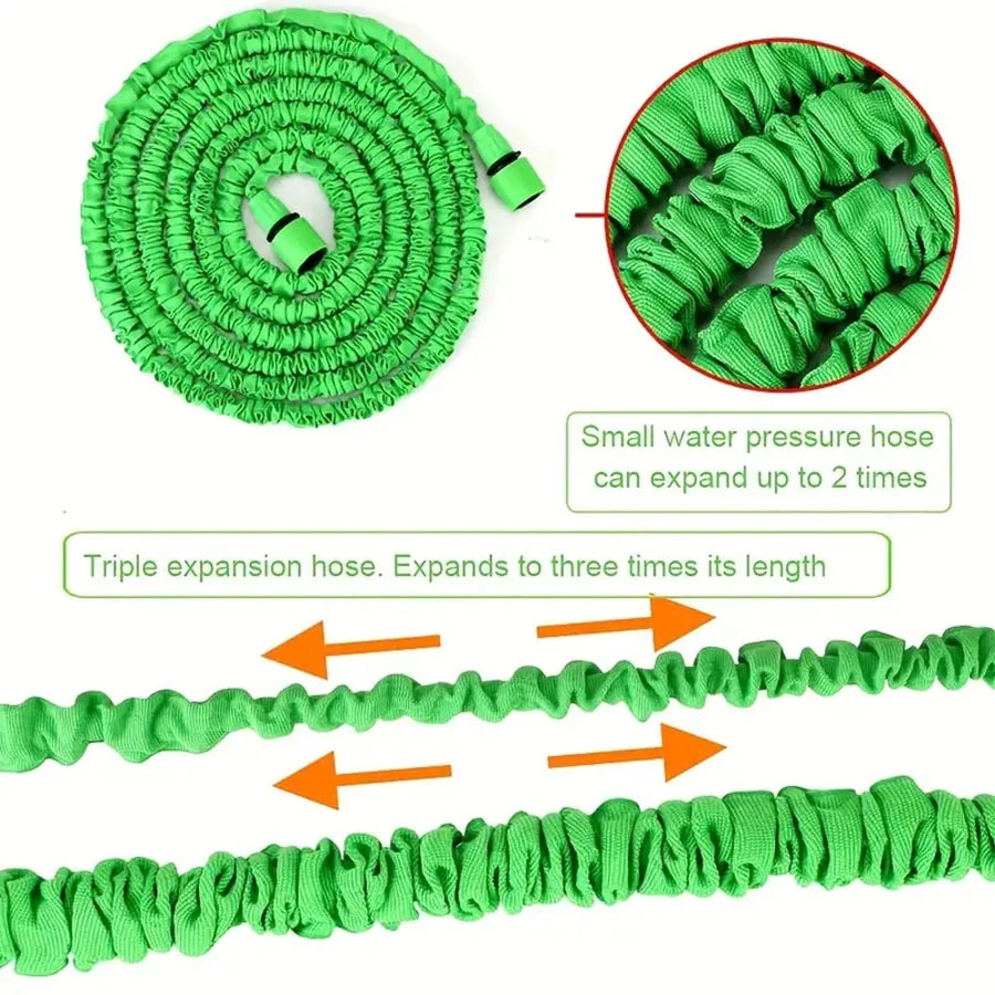 25FT-200FT Multi-functional Garden Hose, Retractable Hose, High Pressure Car Wash, Home Sprinkler, Traditional Garden Rinse
