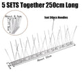 Stainless Steel Bird Spikes, 25, 33 or 50 cm, 5 or 10 Sets
