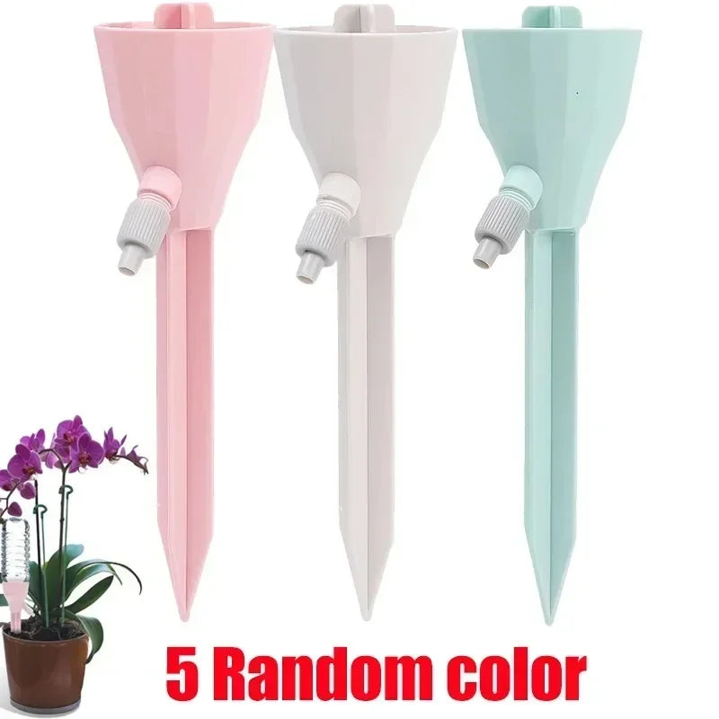 Bottle Drip Spikes for Potted Plants, Adjustable Flow, 1–10 Pack