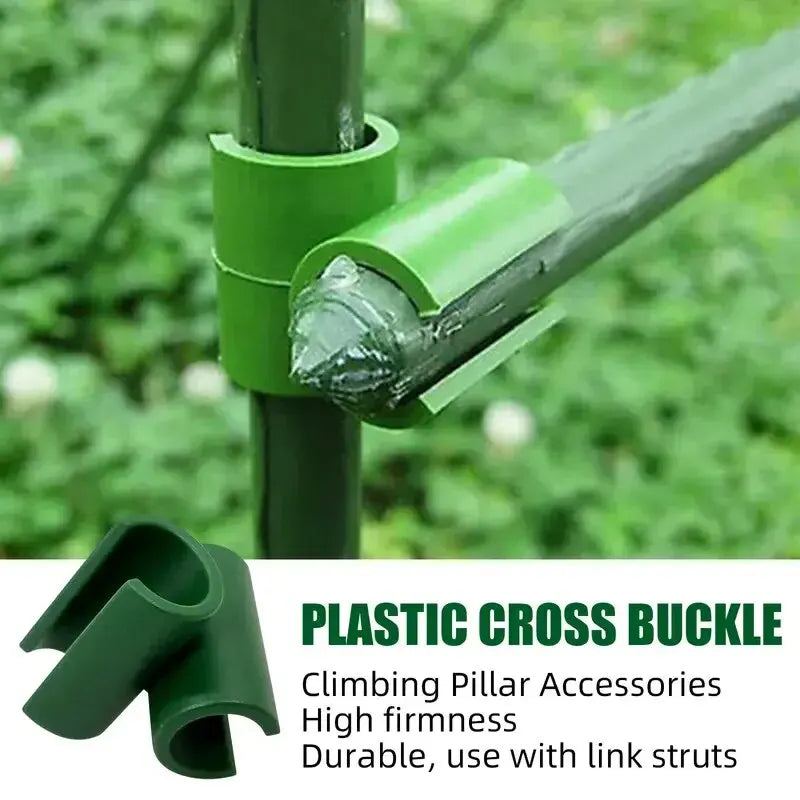 50/100pcs Plant Support Trellis Connector Fixed Cross Clip Stake Clips For Plant Grafting Garden Frame Rod Connector 11mm/16mm