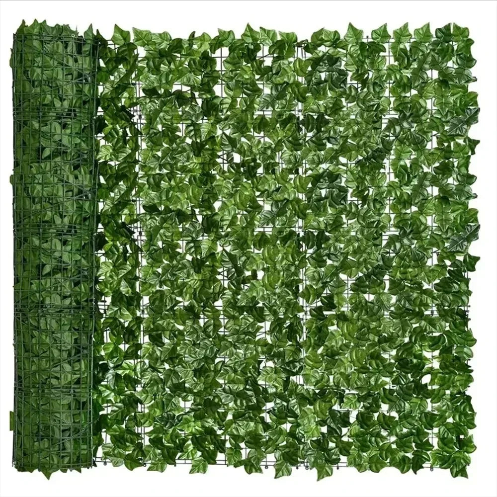 1pc Artificial Green Leaf Fence Panels Faux Fence Outdoor Garden Balcony Decoration