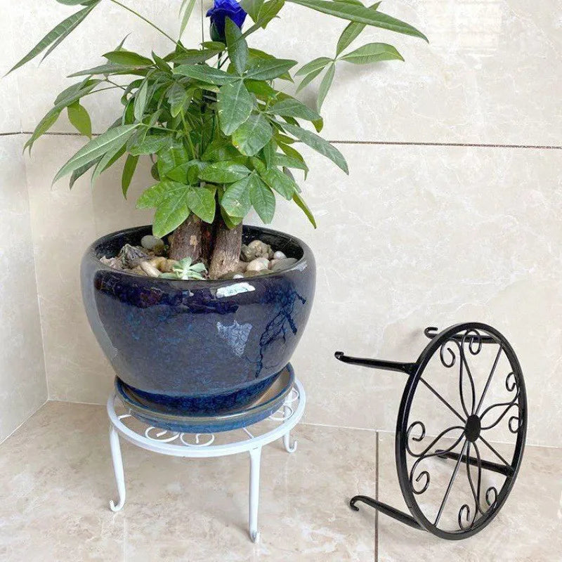 Floor Standing Single Pot Iron Flower Rack, Indoor Balcony Flower Rack, Flower Pot Rack