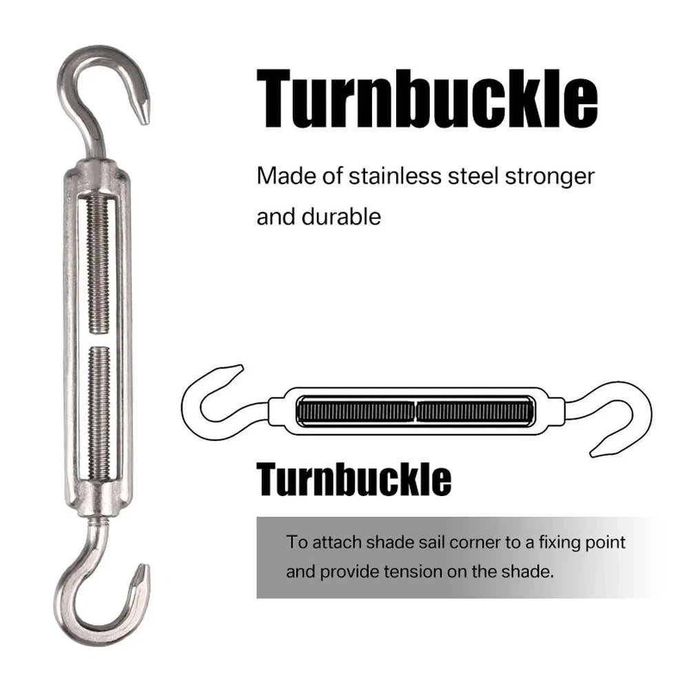 Stainless Steel Shade Sail Hardware Kit, 24 Pieces