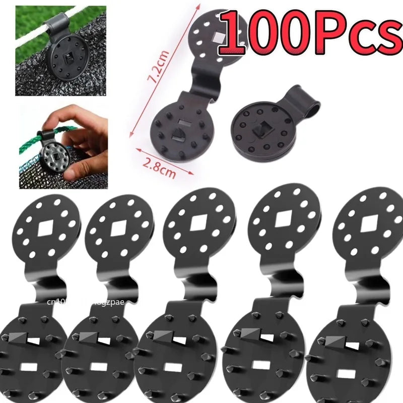 Shade Cloth Lock-Grip Clips, Black, 5–100 Pack