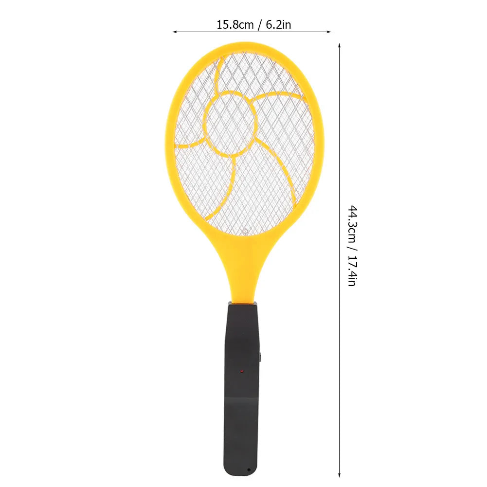 Battery Electric Fly Swatter, 3-Layer Net, Yellow or Blue