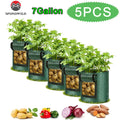 Fabric Grow Bags for Vegetables, 3, 7 or 10 Gallon, 2 or 5 Pack