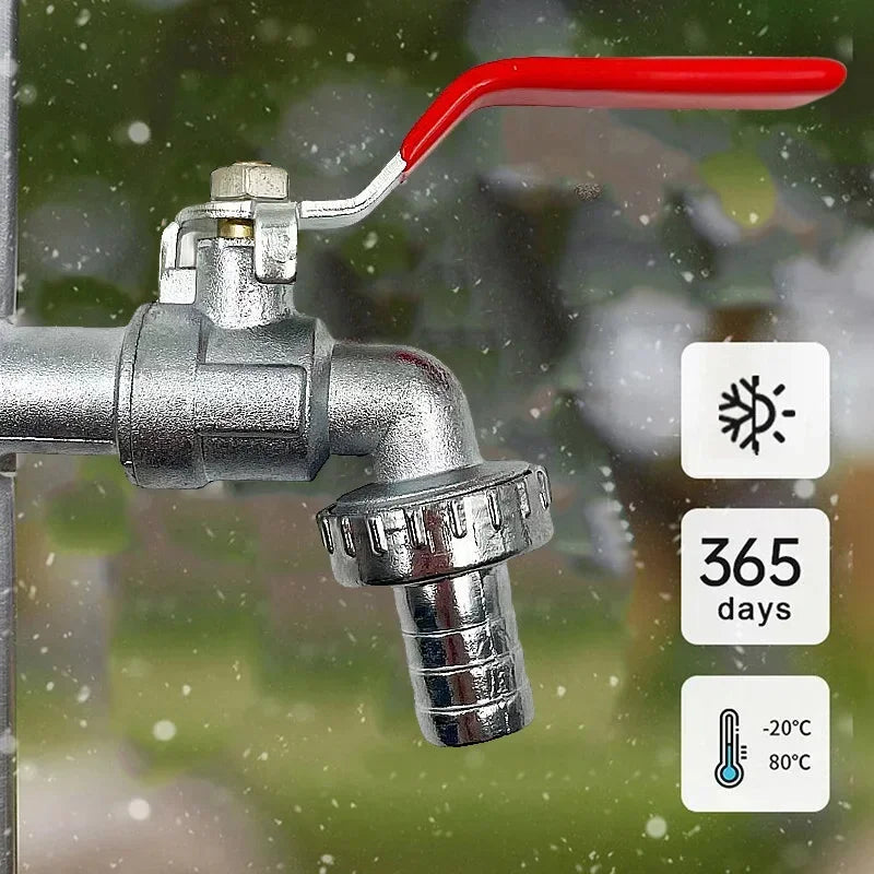1/2inch Garden Irrigation Brass Faucet IBC Tank Water Tap Single Outlet Valve Replacement Antifreeze Outdoor Balcony Accessories