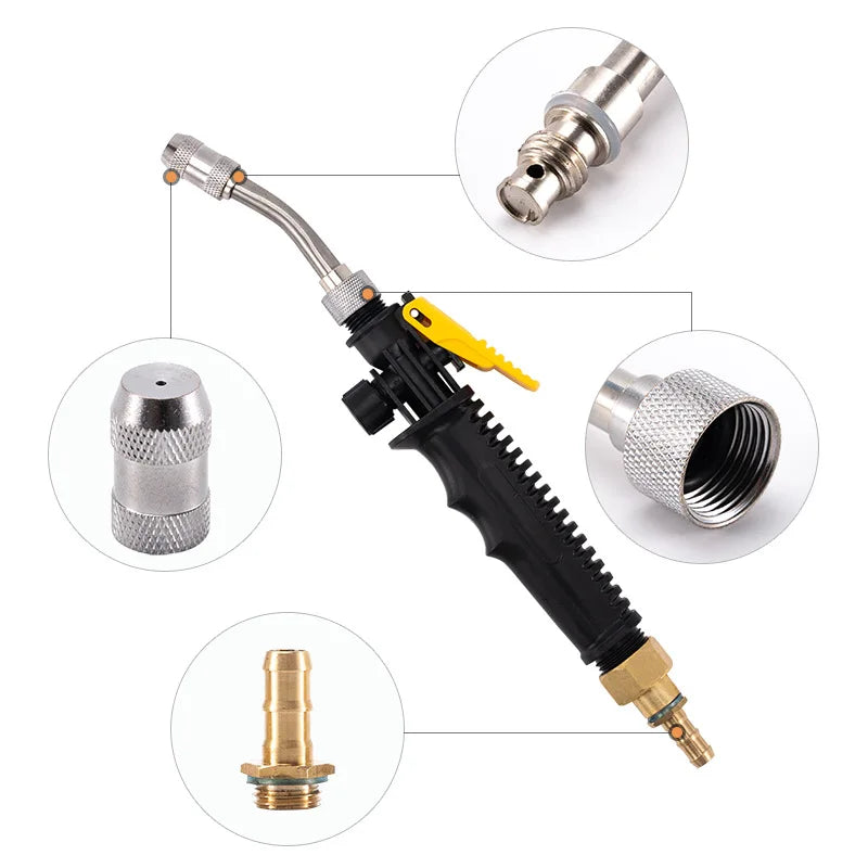 73/30cm Stainless Steel Watering Wand Sprayer with 3/8" Brass Barb Connector - Durable Adjustable Lightweight Garden Hose Nozzle