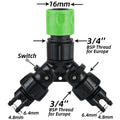 1pcs Drip Irrigation Tap Adapter 2-Way 4-Way Splitter for Garden 1/4'' Hose Automatic Watering System Kit Bonsai Pot Plant