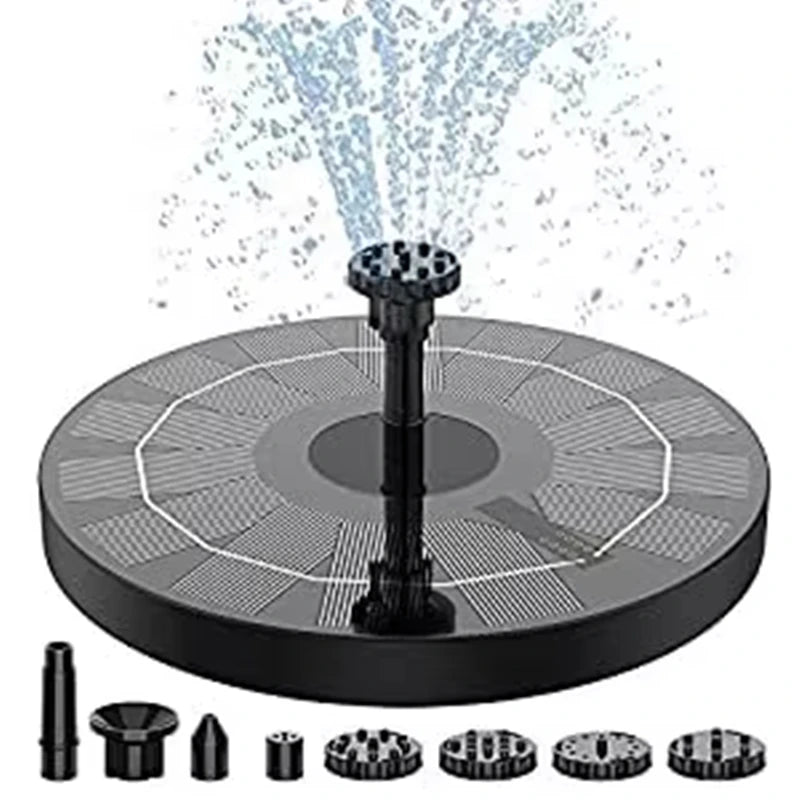 Mini Floating Solar Fountain for Bird Baths, 13 cm