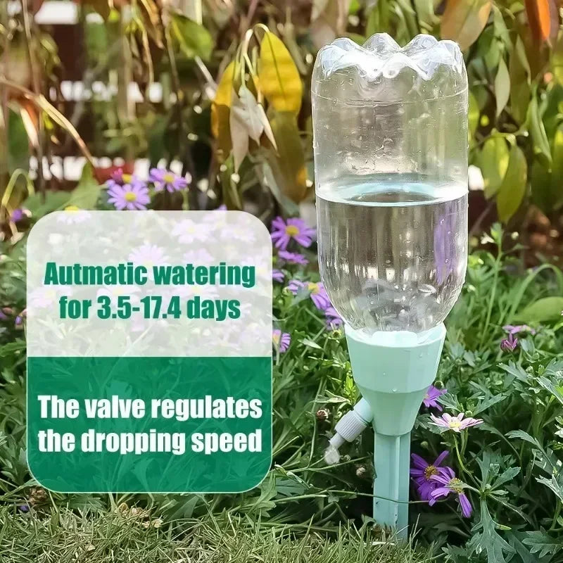 Bottle Drip Spikes for Potted Plants, Adjustable Flow, 1–10 Pack