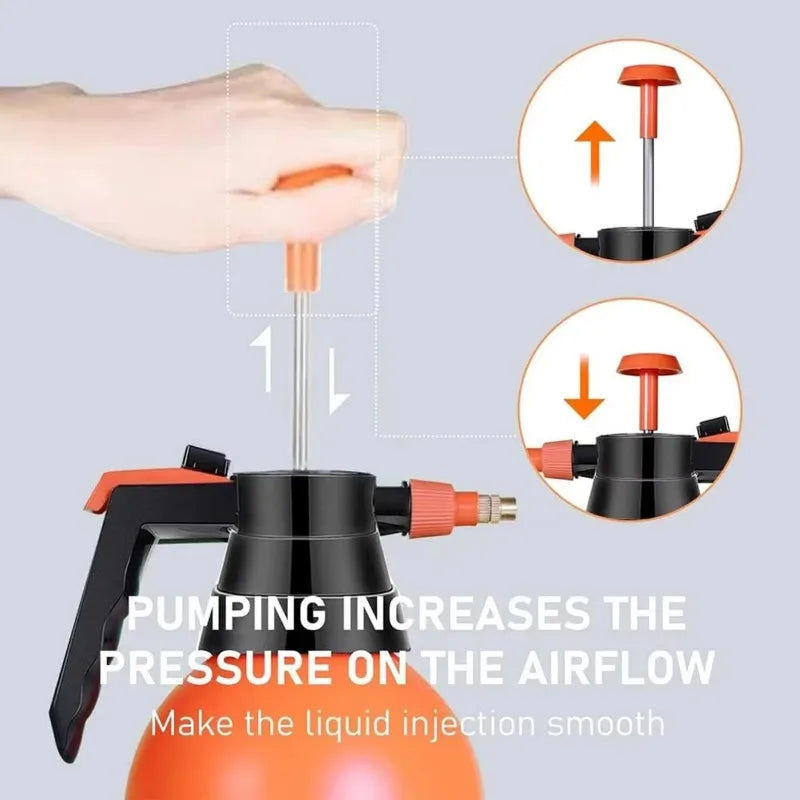 2 L Pressure Sprayer Watering Can with Mist Nozzle