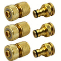 6/12pcs EU Standard Aluminum Hose Connector Set - 1/2'' & 3/4'' Tap Fitting + 1/2''(13-16mm) Quick Connect for Garden Pipes