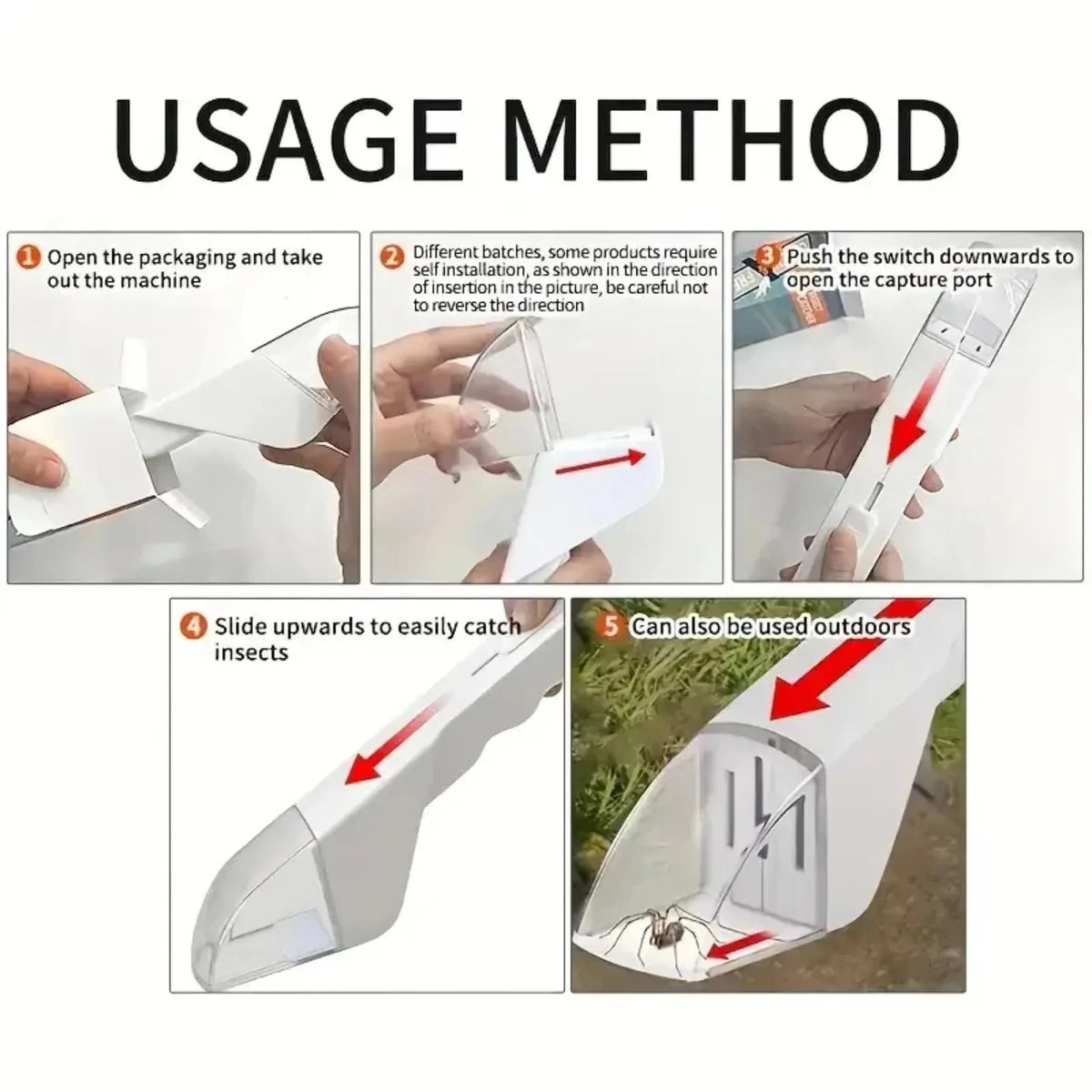 Handheld Insect Catcher Portable Transparent Insect Trap Outdoor Exploration Insect Observation Box Bug Clip Safe Capture Tool