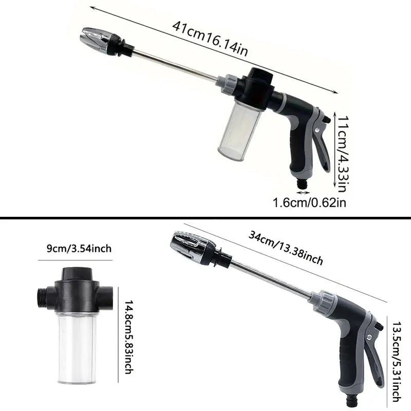 High Pressure Car Wash Water Gun Garden Water Pipe Nozzle, Multifunctional Watering Tool, Powerful Cleaning For Cars and Gardens