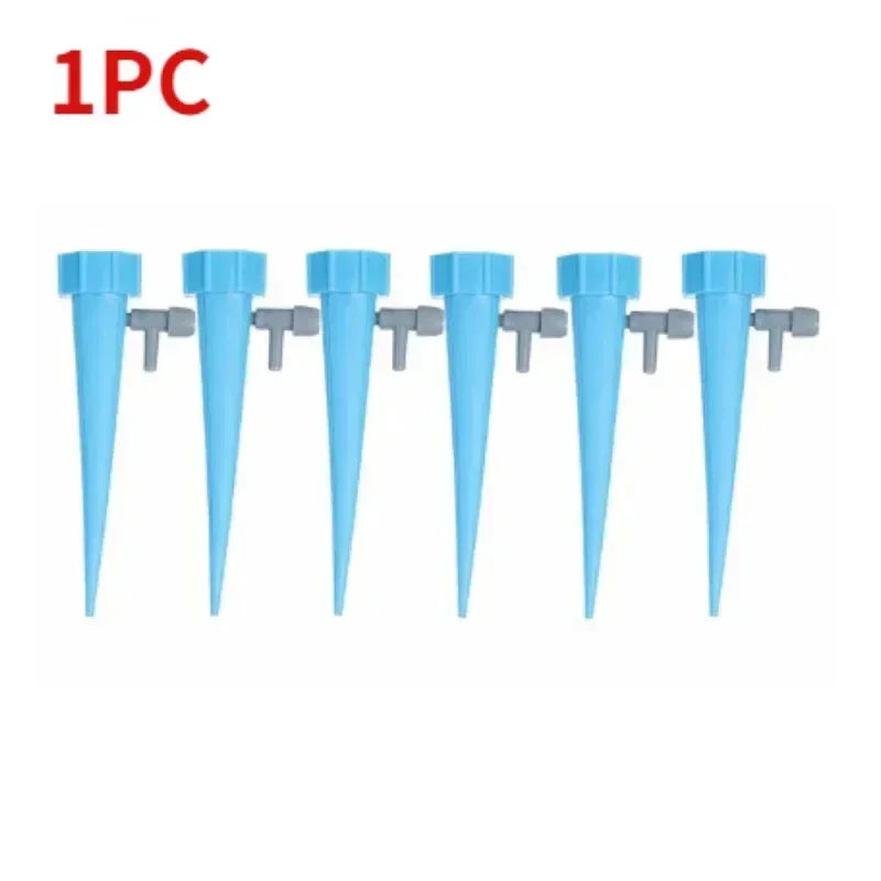 Bottle Drip Spikes for Potted Plants, Adjustable Flow, 1–10 Pack