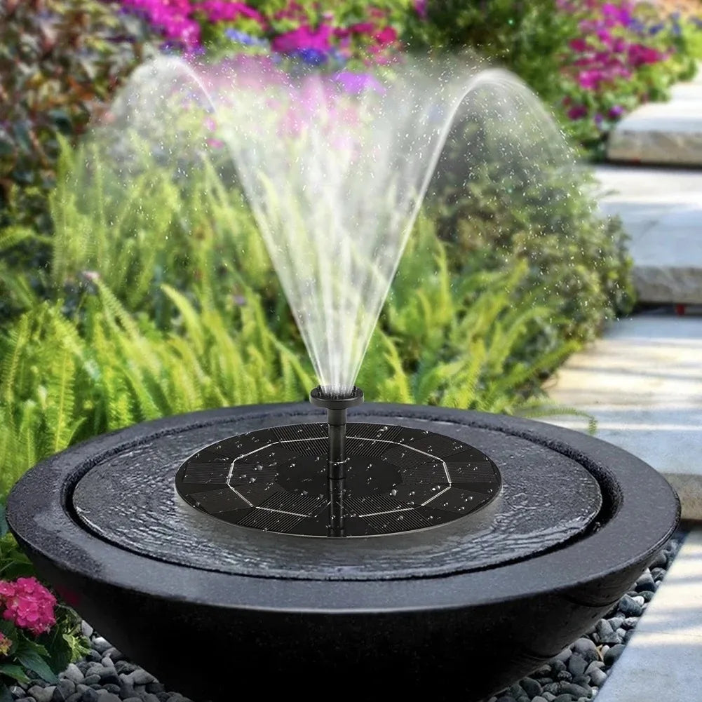 Floating Solar Fountain Pump for Bird Baths, 13, 16 or 18 cm