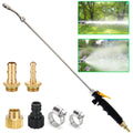73/30cm Stainless Steel Watering Wand Sprayer with 3/8" Brass Barb Connector - Durable Adjustable Lightweight Garden Hose Nozzle
