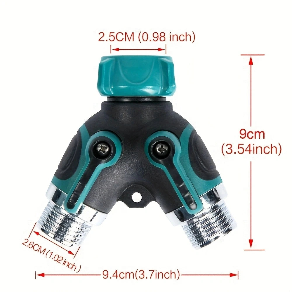2-Way or 4-Way Hose Splitter with Shut-Off Valves, 3/4 in