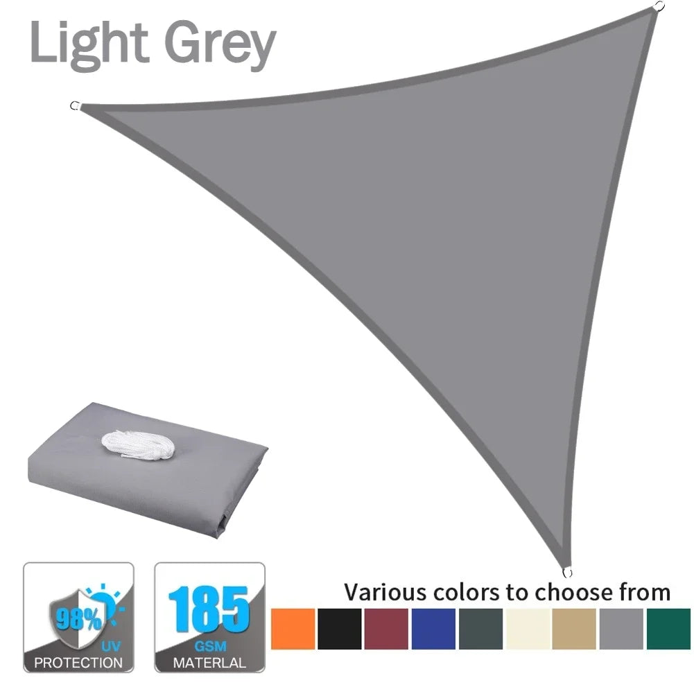 Triangle Shade Sail with Ropes, 2–7 m, Multiple Colors