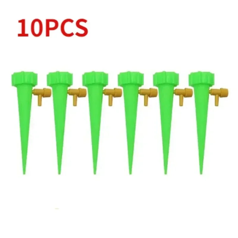 Bottle Drip Spikes for Potted Plants, Adjustable Flow, 1–10 Pack