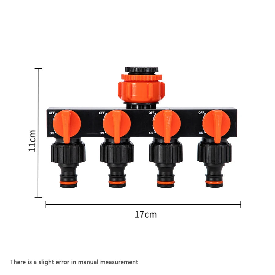 Faucet Connector Garden Accessories Water Distributor 4 Way Watering Supplies Irrigation Fittings Tool Hose Splitter System Home