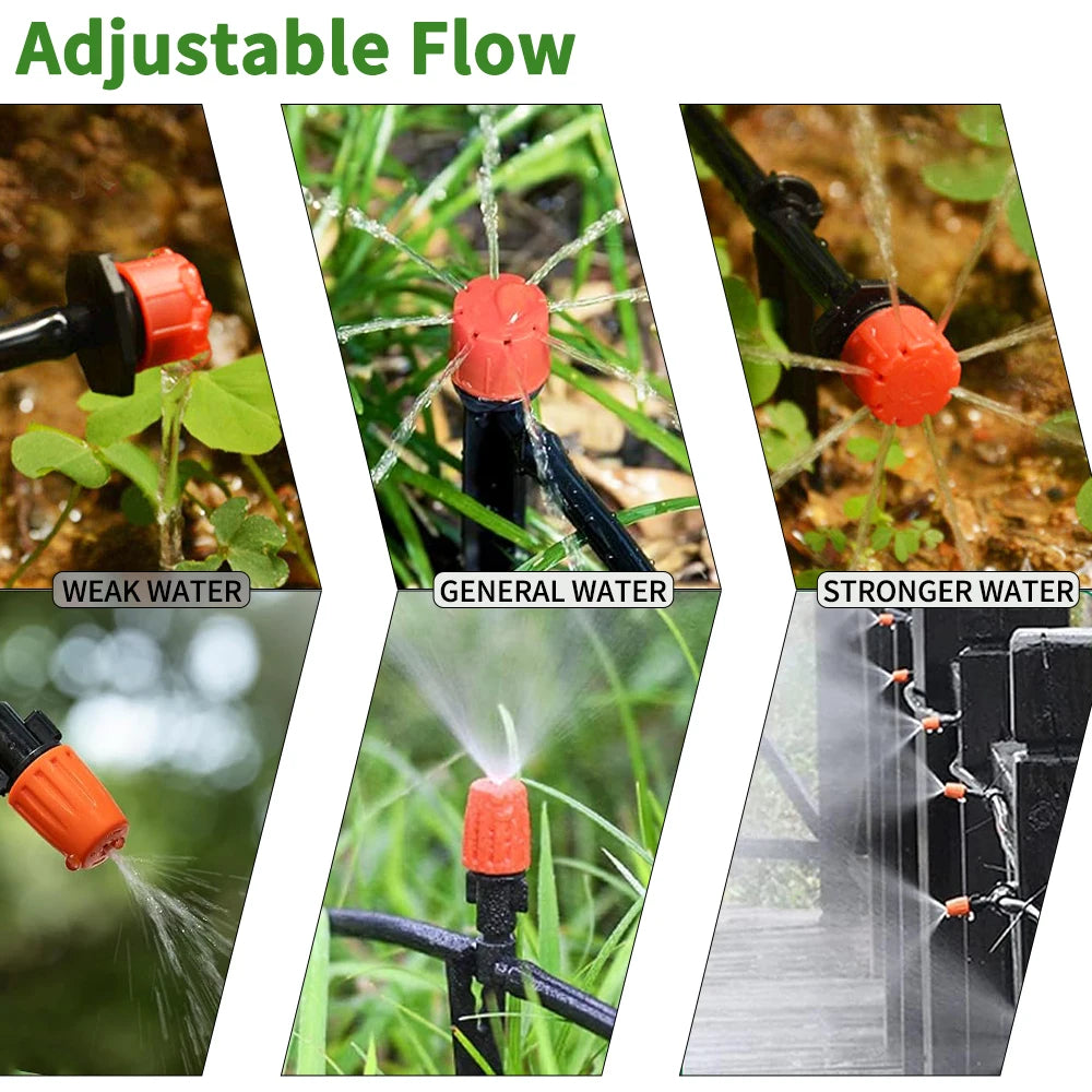 Irrigation System Garden Tools Drip Watering Kits Automatic Watering Hose With Adjustable Drippers, Convenient Installation, Saves Water