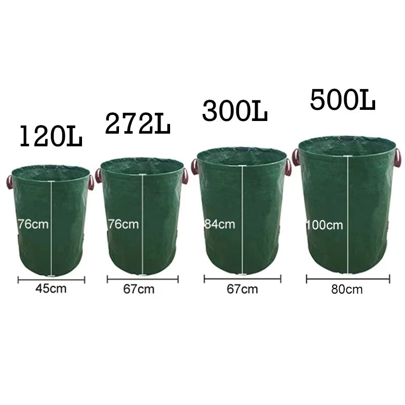 Foldable Yard Waste Bag, 120–500 L, With or Without Lid
