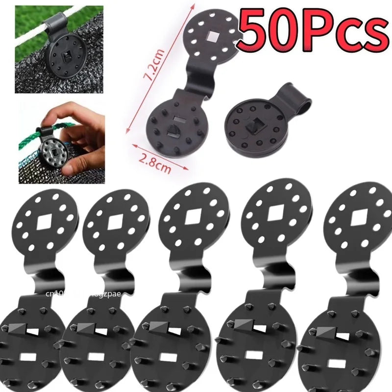 Shade Cloth Lock-Grip Clips, Black, 5–100 Pack