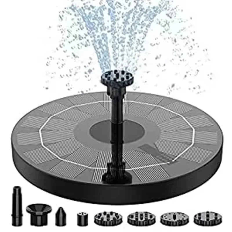 Mini Solar Water Fountain Pool Pond Waterfall Fountain Garden Decoration Outdoor Bird Bath Solar Powered Fountain Floating Water
