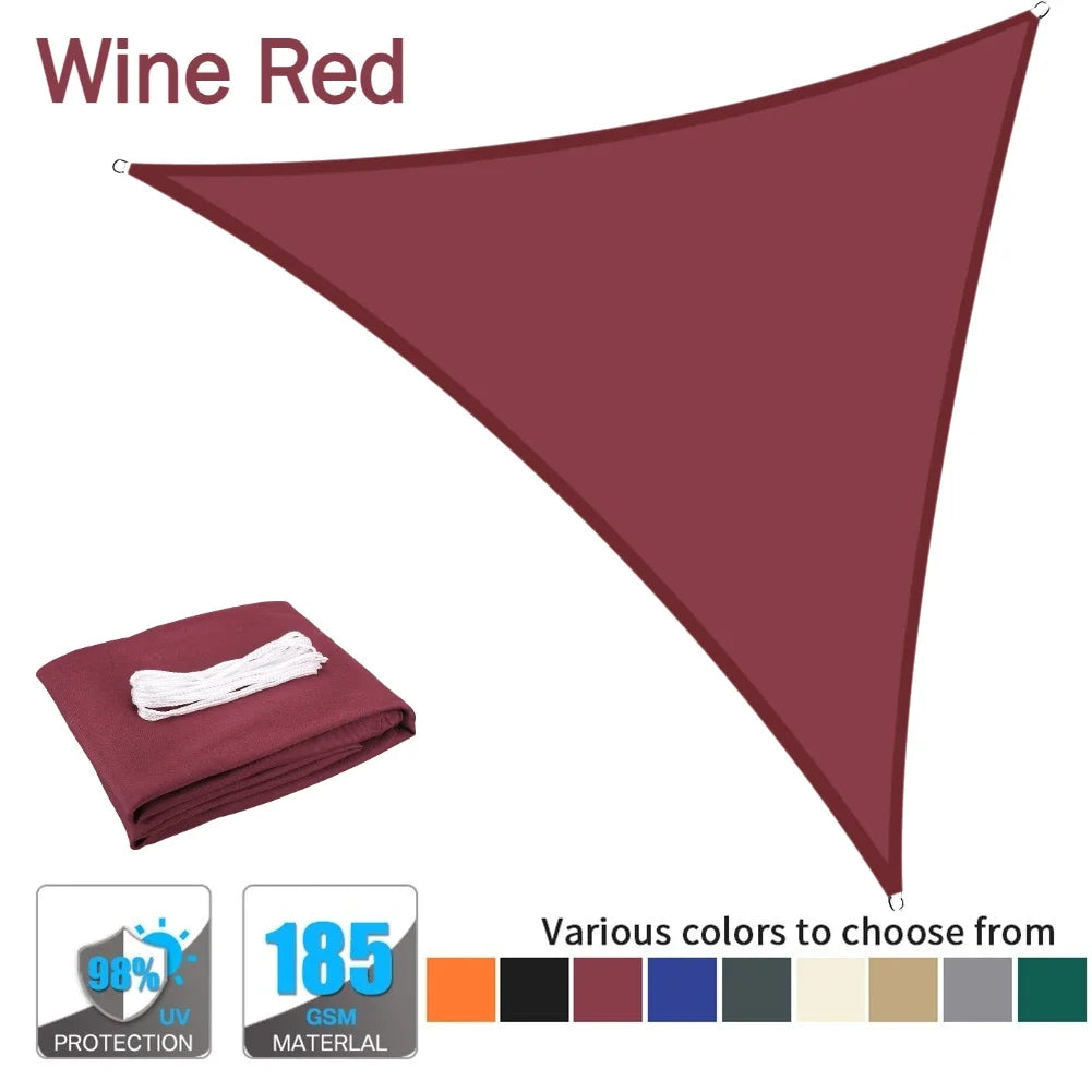 Triangle Shade Sail with Ropes, 2–7 m, Multiple Colors