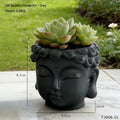 Zen Buddha Statue Resin Planter Flower Pot Home Courtyard Garden Decor Handicraft Ornament Indoor Outdoor Green Plant Gift