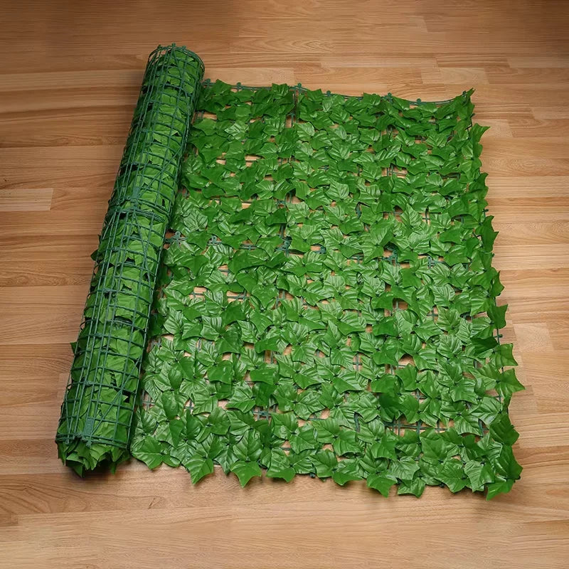1pc Artificial Green Leaf Fence Panels Faux Fence Outdoor Garden Balcony Decoration